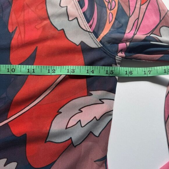 Johnny Was Jade Jaylin Floral Mesh Long-Sleeve T-Shirt Size Small NWT - Picture 6 of 7